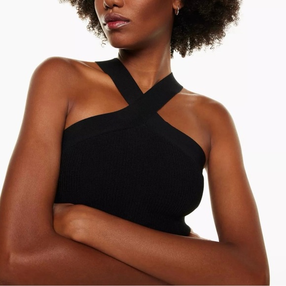 Aritzia Babaton Sculpt Knit Criss Cross Cropped Tank - Picture 2 of 6